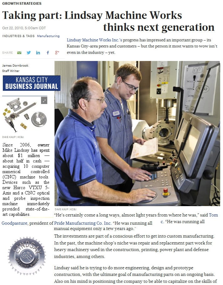 5 Axis CNC Mill - Kansas City Business Journal