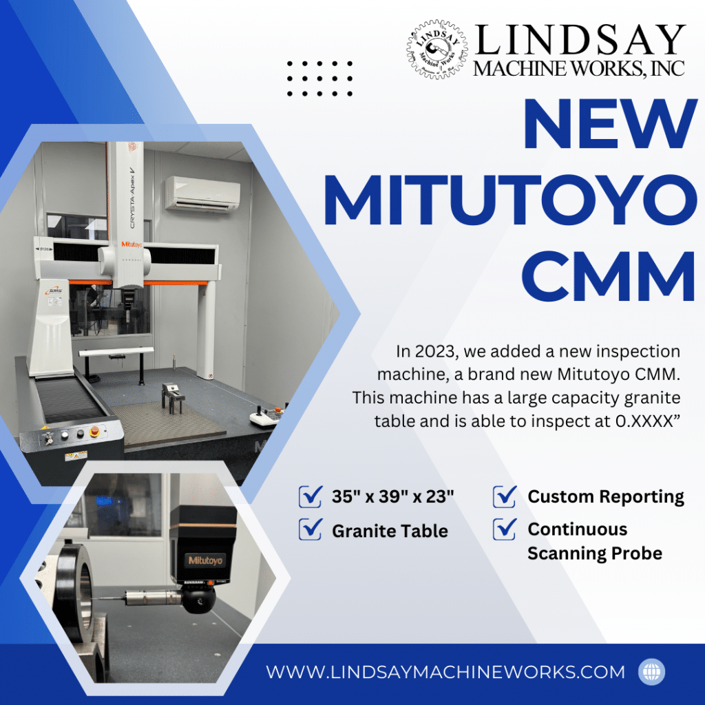 Mitutoyo CMM - Lindsay Machine Works Inc.